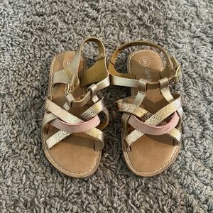 Cat and Jack gold/pink sandals 9c